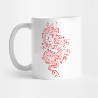 Red Asian Dragon Mug